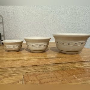 Longaberger Woven Traditions miniature nesting bowls